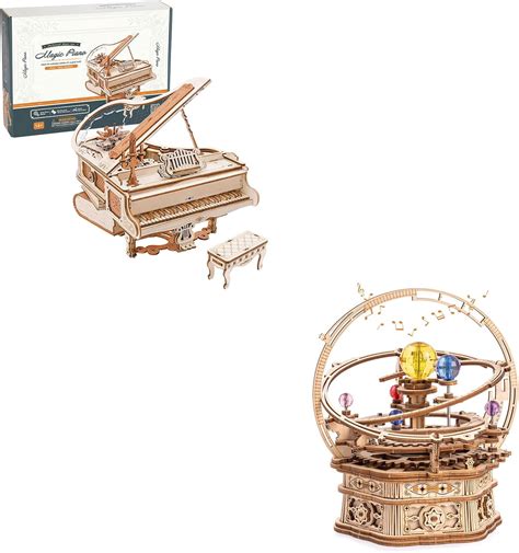 3d Wooden Puzzles Bundled Set Contains Magic Piano Model