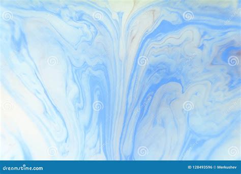 Fond De Marbre Bleu Abstrait Taches De Peinture Sur L Eau Illustration