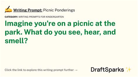 Writing Prompt Picnic Ponderings DraftSparks