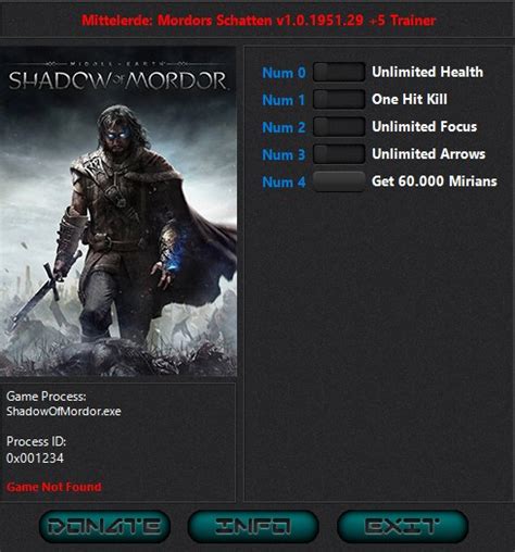 Middle Earth Shadow Of Mordor Trainer 5 V10195129 Invictus Orcus