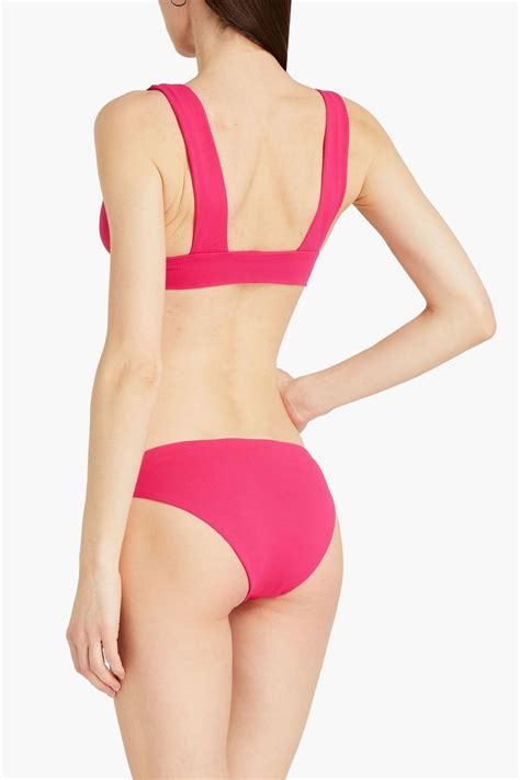 EBERJEY Annia stretch piquè low rise bikini briefs THE OUTNET