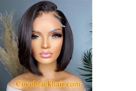 Angela 41 Side Part Layered Bob 5x5 Hd Lace Closure Wig Brazilian Virgin Human Hair Pre Plucked