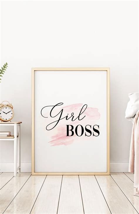 Girl Boss Wall Decor Girl Boss Printable Wall Art Boss Lady Printable