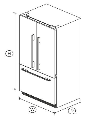 FISHER PAYKEL RS80A1 Integrated French Door Refrigerator 80cm User Guide