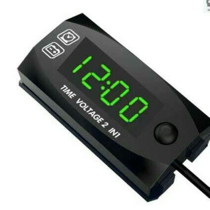 Jual Voltmeter Aki Digital Biasa Dan Plus Jam Dan Suhu Shopee Indonesia