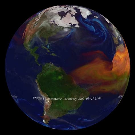 Atmospheric Chemistry: GEOS-5 Model - Science On a Sphere