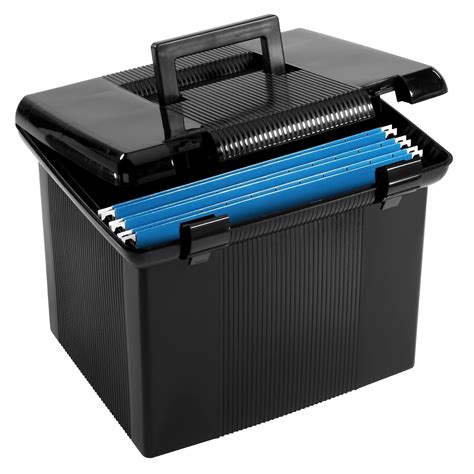 Pendaflex Portable File Box Black H X W X D