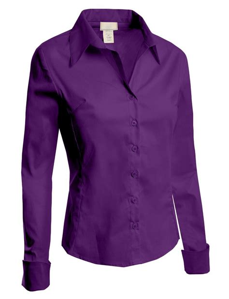 Womens Lightweight Tailored Button Down Shirt With Stretch Womens