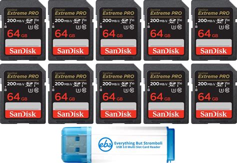 Sandisk 64gb Sdxc Extreme Pro Memory Card 10 Pack 4k V30