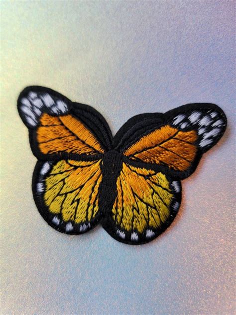 Monarch Butterfly Iron On Clothing Patch Etsy