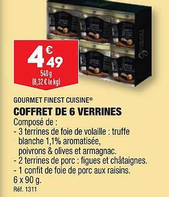 Promo Gourmet Finest Cuisine Coffret De Verrines Chez Aldi