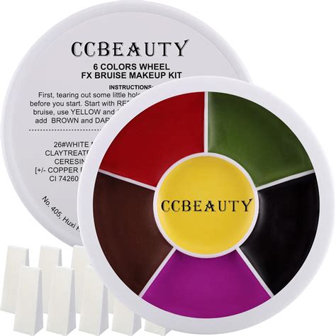 CCbeauty Halloween 6 Color Bruise Wheel With 10 Sponges Oil Bruising