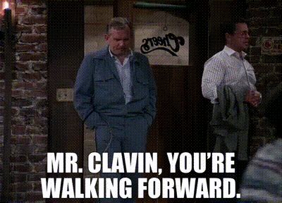 YARN Mr Clavin You Re Walking Forward Cheers 1982 S04E06 I