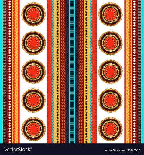 Ethnic Boho Seamless Pattern Colorful Border Vector Image