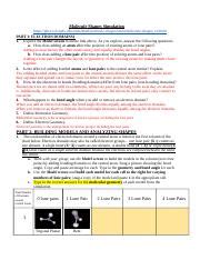 PhET Molecule Builder Lab Docx Molecule Shapes Simulation Https Phet