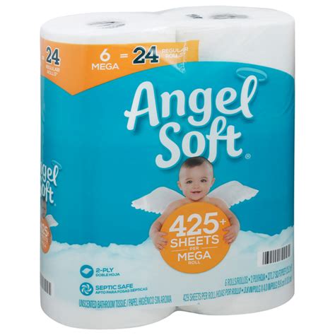 Angel Soft Mega Roll Bath Tissue Hy Vee Aisles Online Grocery Shopping