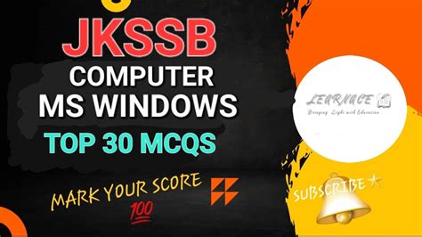 Ms Windows Computer Mcqs Series Viw And Otherall Jkssb Exams