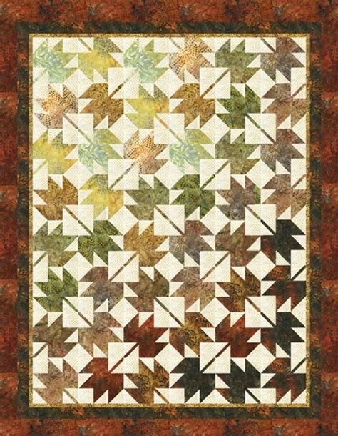 Leaf Quilt Pattern Fall Leaves Fall Designer Pattern Robert Kaufman