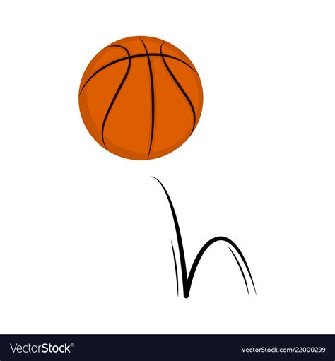 Isolated basketball ball with a bounce effect Vector Image