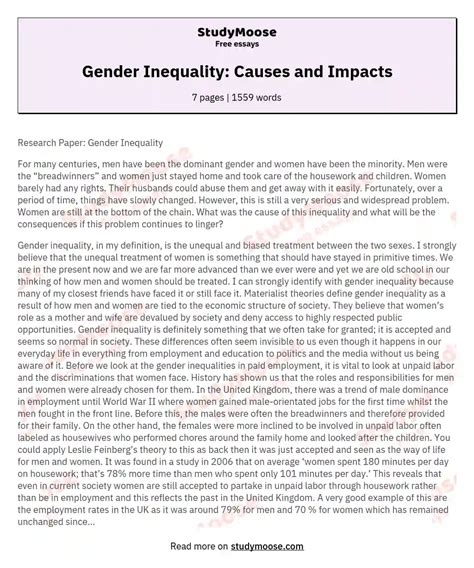 Gender Inequality Essay Topics 130 Unique Gender Essay Topics And