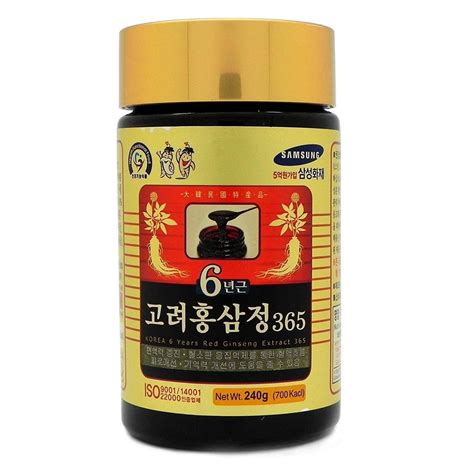 Korean Red Ginseng Panax Extract Gold 6years Root Saponin 240g Korean Mart