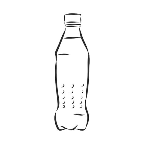 Botella De Agua De Pl Stico De Dibujo Nico De Vector Botella De