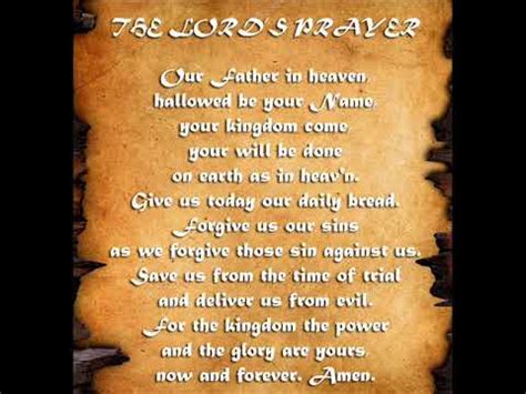 The Lord S Prayer Sung Youtube