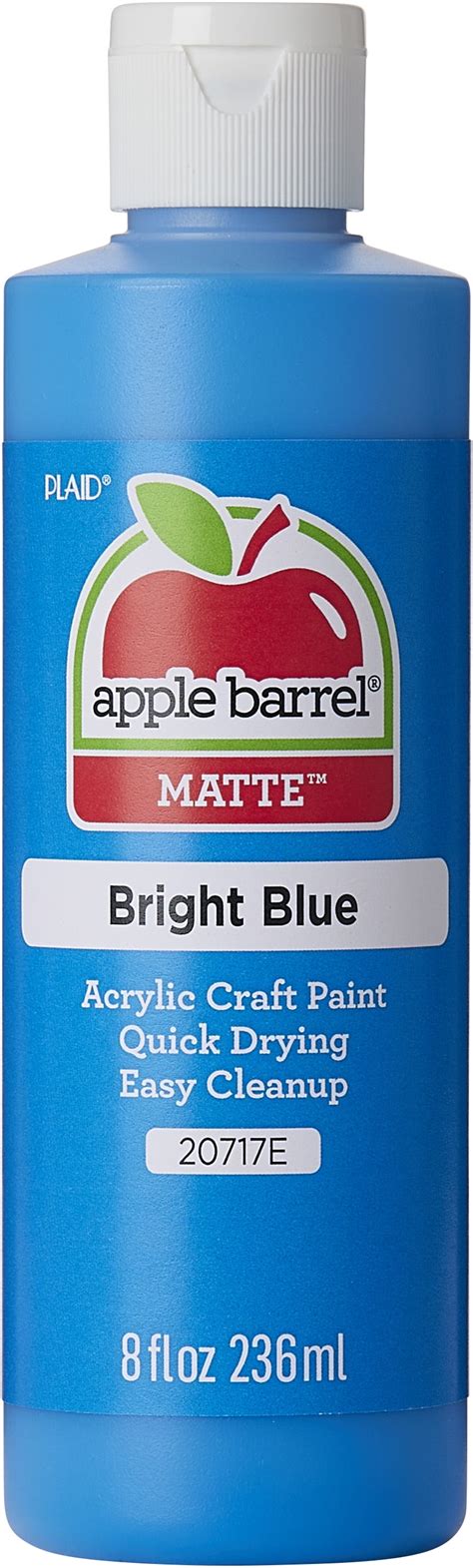 Apple Barrel Acrylic Craft Paint Matte Finish Bright Blue 8 Fl Oz