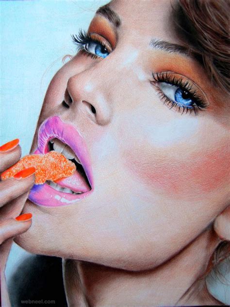 Candy Realistic Color Pencil Drawing By Valentina Zou 13