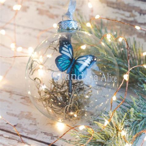 Memorial Ornament Personalized Christmas Ornaments Butterfly Sympathy