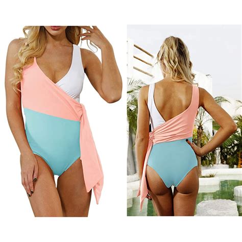 Off Women S One Piece Wrap Swimsuit Deal Hunting Babe
