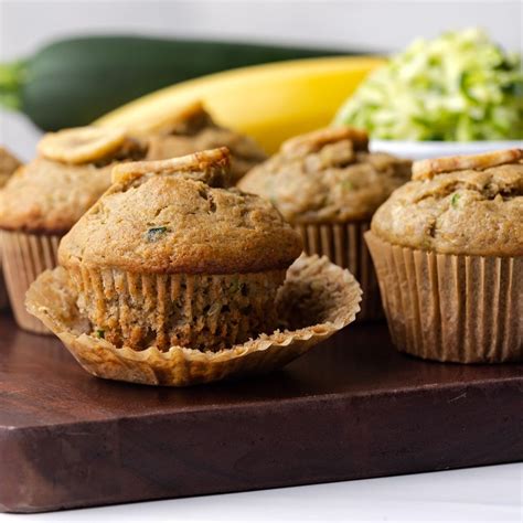 Zucchini Banana Muffins Baked By An Introvert