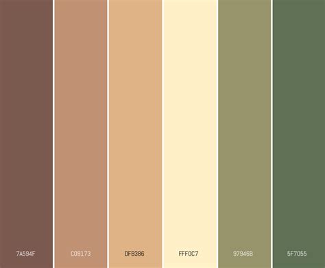 Earthy Pastels Pastel Color Palettes