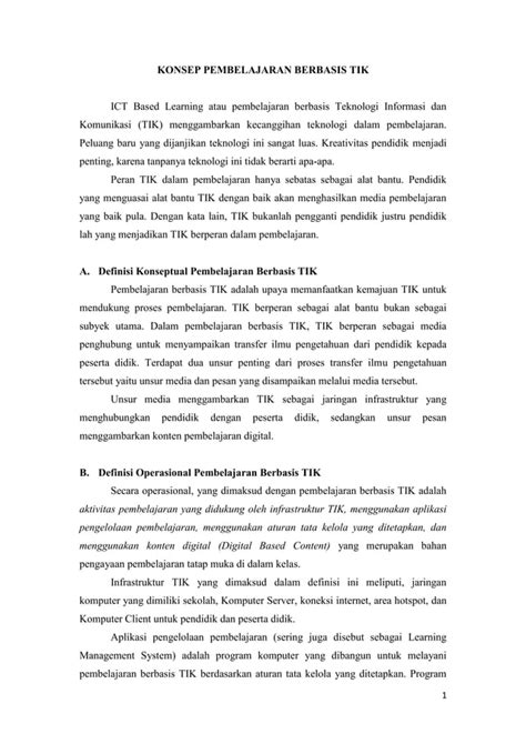 Konsep Pembelajaran Berbasis Tik Pdf