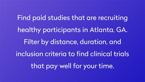 Top 10 Atlanta Paid Clinical Trials [2024 Studies] | Power | Power