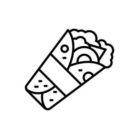 Shawarma Icon In Vector Illustration 25730089 Vector Art At Vecteezy