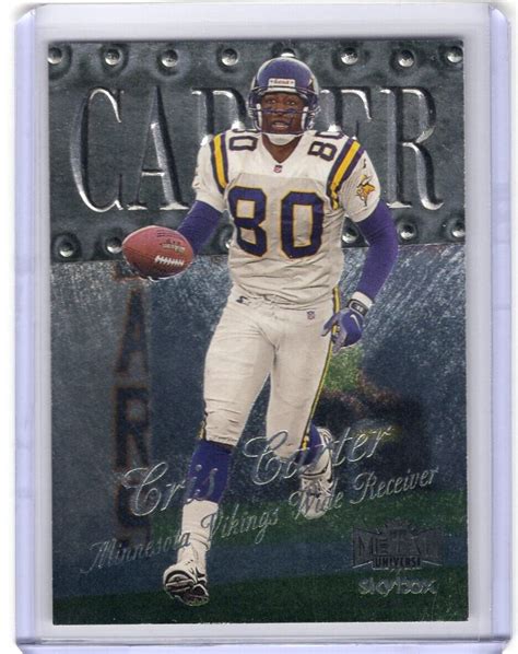 Cris Carter Skybox Metal Universe Card Vkings Ebay