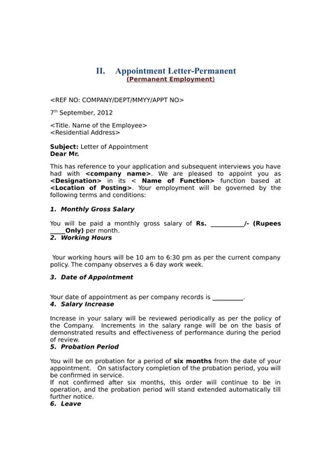 Difference Between Appointment Letter And Employment Letter Printable Templates Free