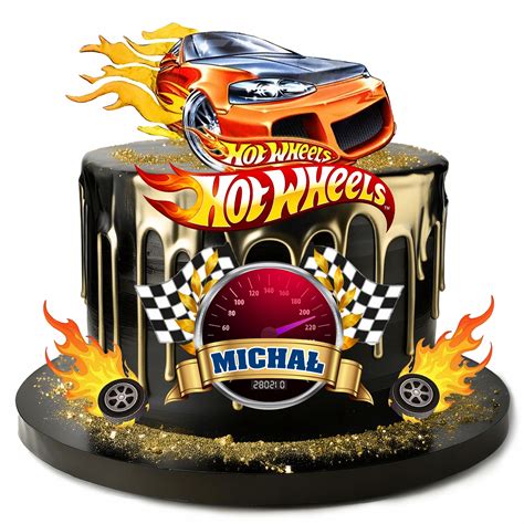 Wydruk opłatek cukrowy cukrowa dekoracja na tort HOT WHEELS Imię Cena Opinie
