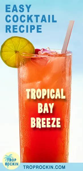 How To Make A Tropical Bay Breeze Cocktail Trop Rockin