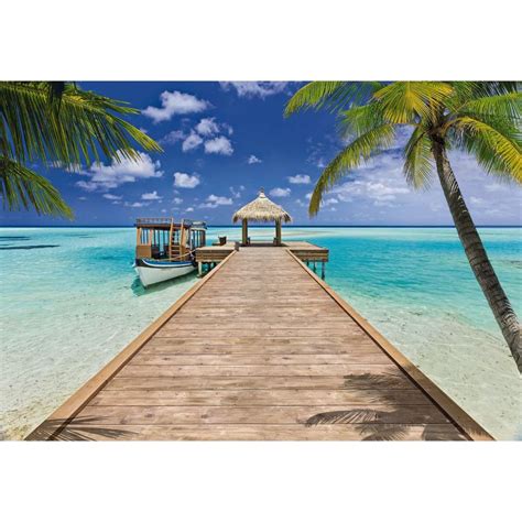 Invite Paradise Into Your D Cor With This Tropical Wall Mural With A