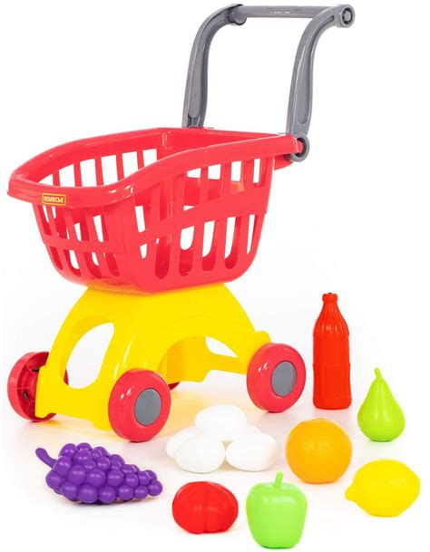 Игровая тележка магазинная с продуктами - Полесье игрушки