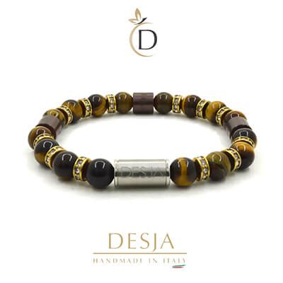 Bracciali Con Occhio Di Tigre Pietra Dura Naturale Uomo