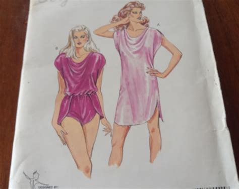 Kwik Sew Sewing Pattern Women S Teddy Nightgown Lingerie Size XS L Etsy