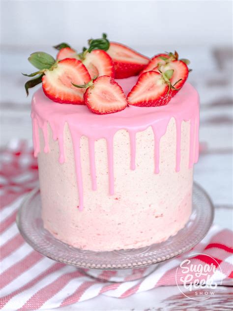 Strawberry Cake From Scratch Freeze Dried Recipe Sugar Geek Show