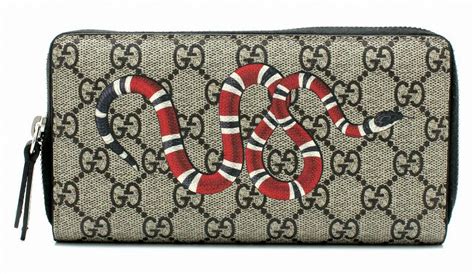 【楽天市場】【新品未使用品】【財布】gucci グッチ Ggスプリーム ラウンドファスナー 長財布 スネークプリント 蛇 Pvc レザー