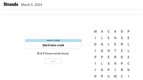 Nyt Strands March Answers Try Hard Guides