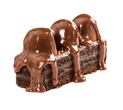 Brownie Trufas De Chocolate Derramado Calda De Chocolate Ao Leite