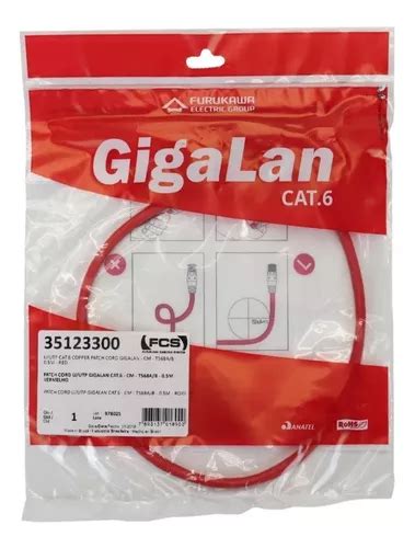 Patch Cord Gigalan Cat6 0 5m Vermelho Furukawa MercadoLivre