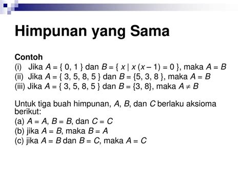 Contoh Himpunan Sama 56 Koleksi Gambar